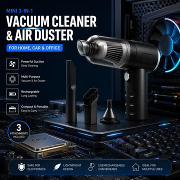 Multifunctional Air Duster Cleaner – 3-in-1 Cordless Cleaning Blower & Vacuum